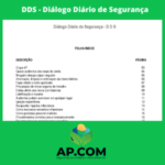 DDS - Manual com 62 temas para Diálogo Diário de Segurança