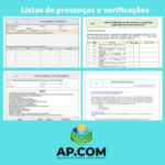 Pacote com diversas listas de presença e verificação para organizar sua gestão de rotina